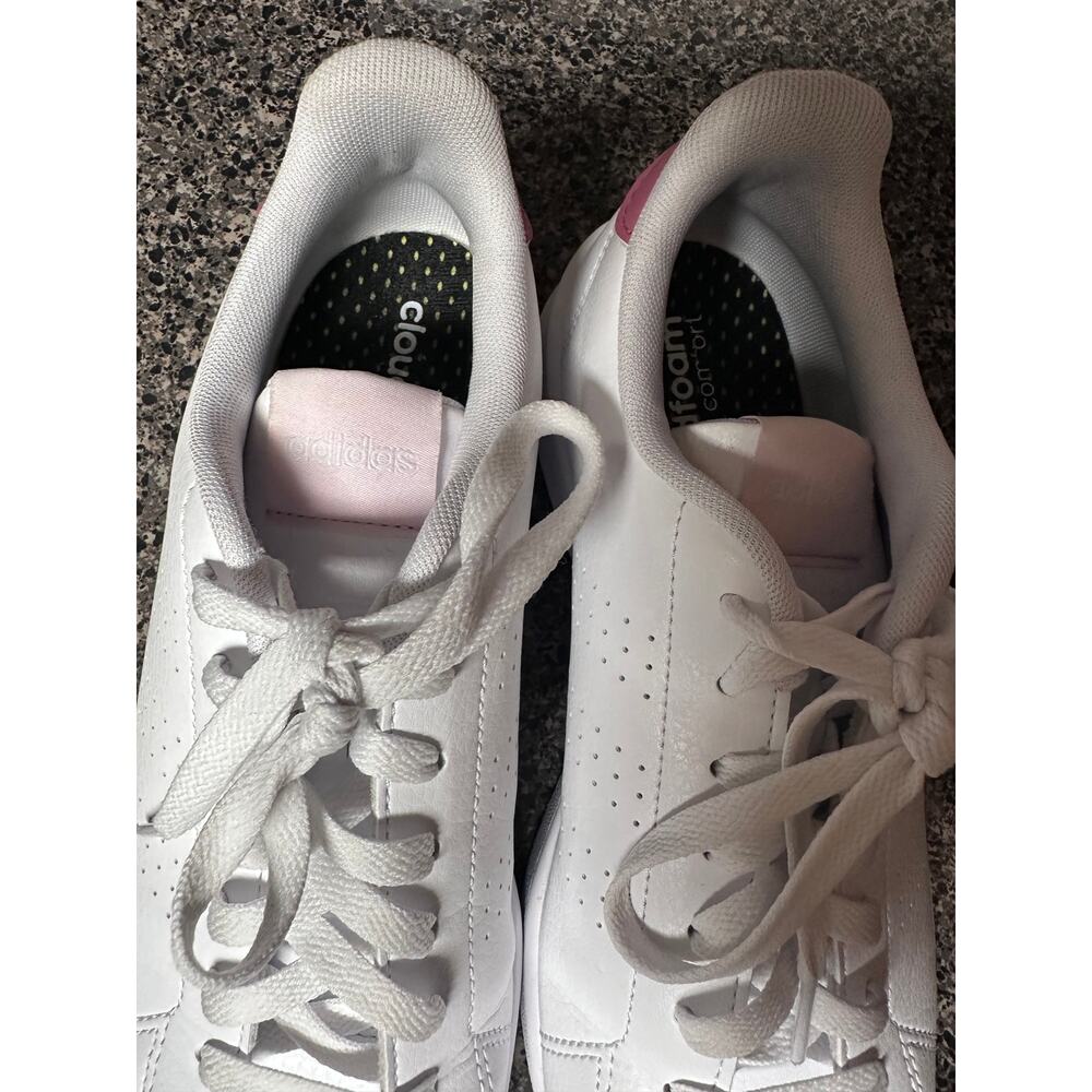 Adidas Advantage Court Sneakers White Pink Cloudfoam Women’s Size 8 - Picture 8 of 8